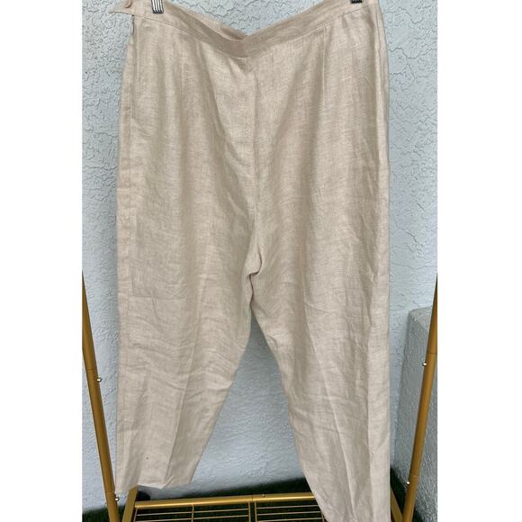 Talbots Irish Linen Blazer & Pants Set - Natural, Size 16 - Picture 10 of 17